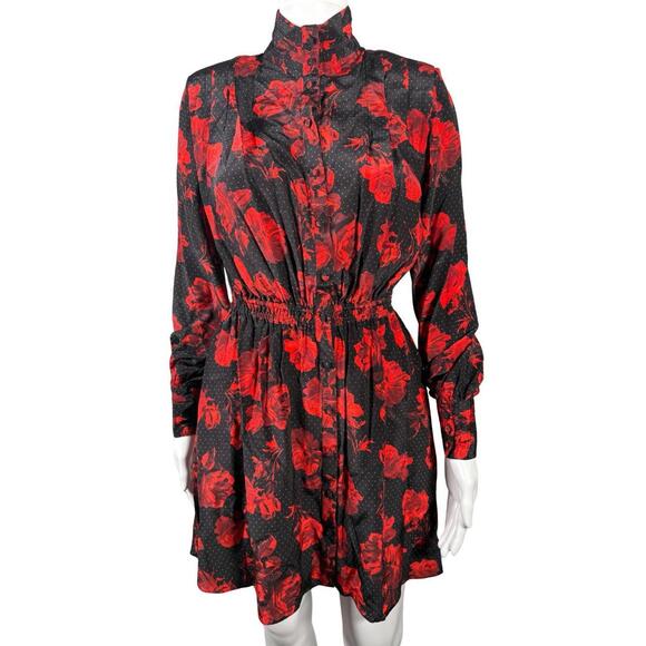 NWT The Kooples Dots and Roses Dress (French Size 0) $545 MRSP - Picture 2 of 11